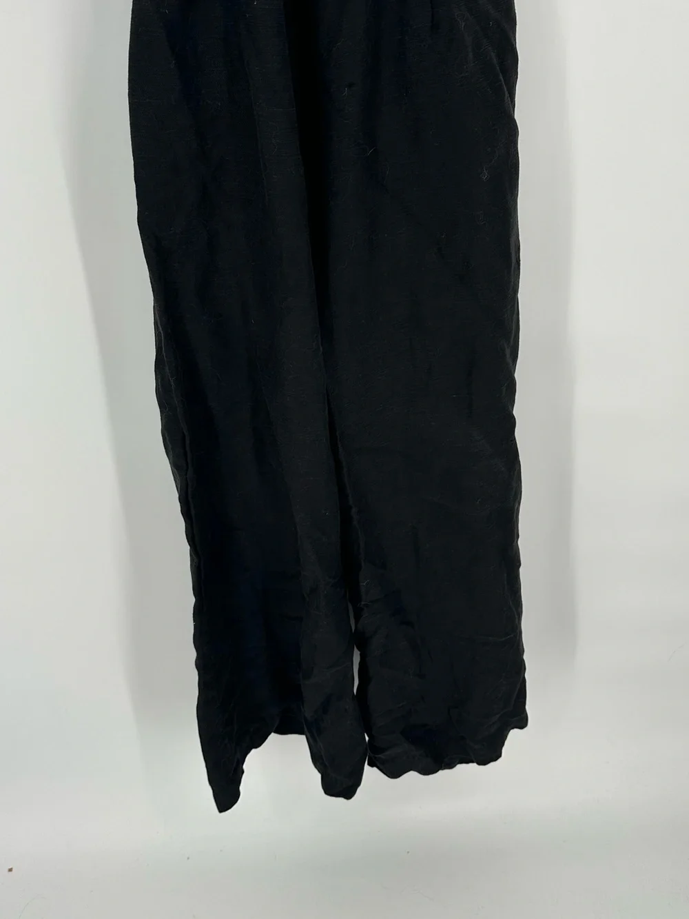 Aritzia Wilfred Brax Jumpsuit Black Size 8 Crop Linen Wrap Vacation Party Cutout